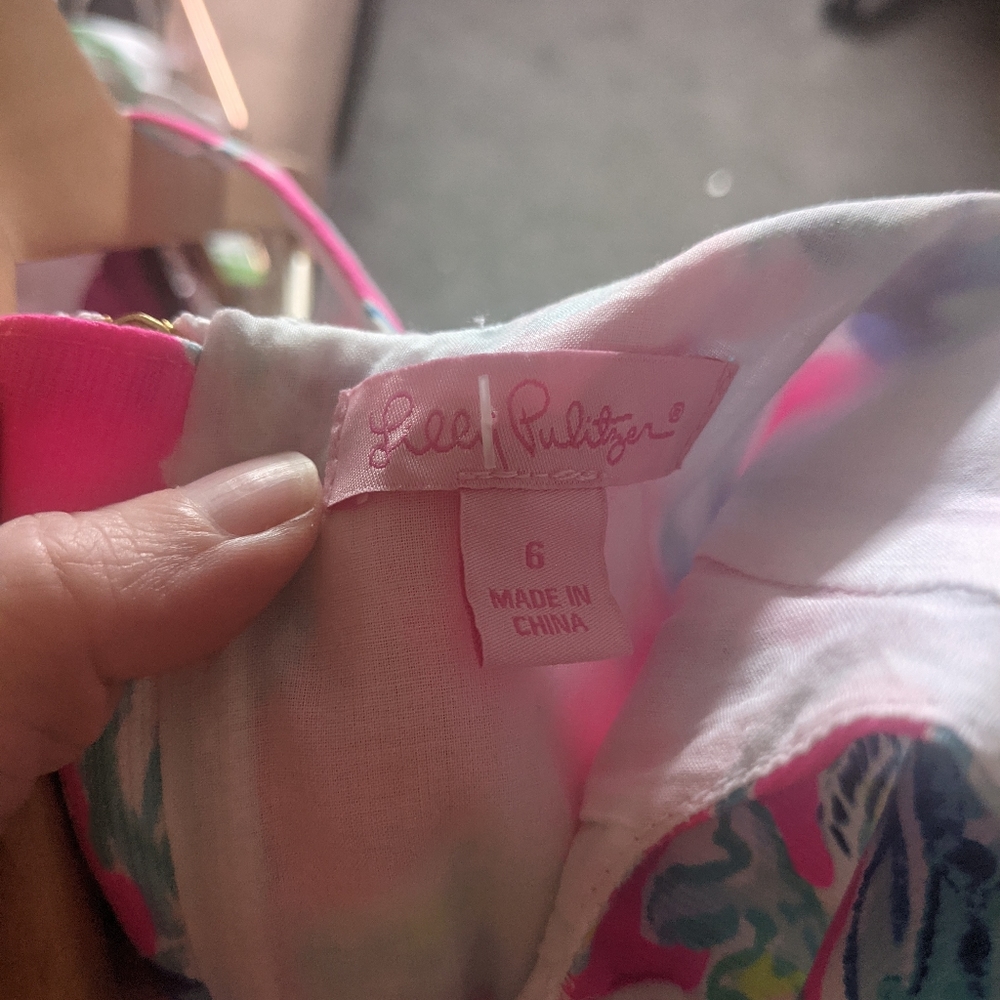 LILLY PULITZER Lobsters In Love Mila Shift summer Dress USA 6 UK 10 - Picture 7 of 11